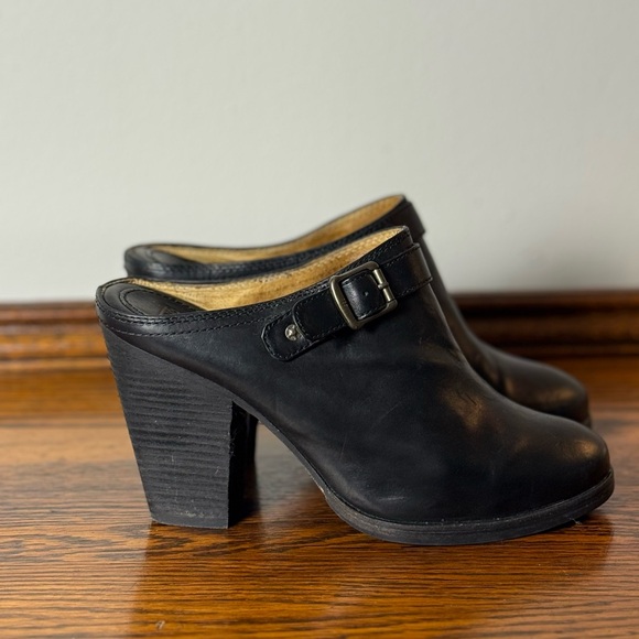 Frye Shoes - Western Rodeo Frye Patty Slingback Black Leather Block Heel Clog Mules 8. 5 M